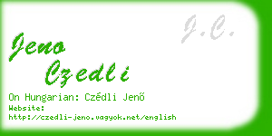 jeno czedli business card