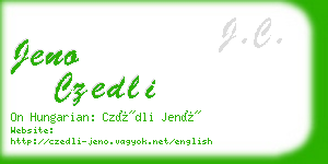 jeno czedli business card
